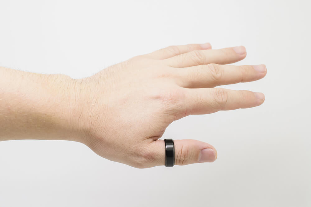 Black Ring on the Hand